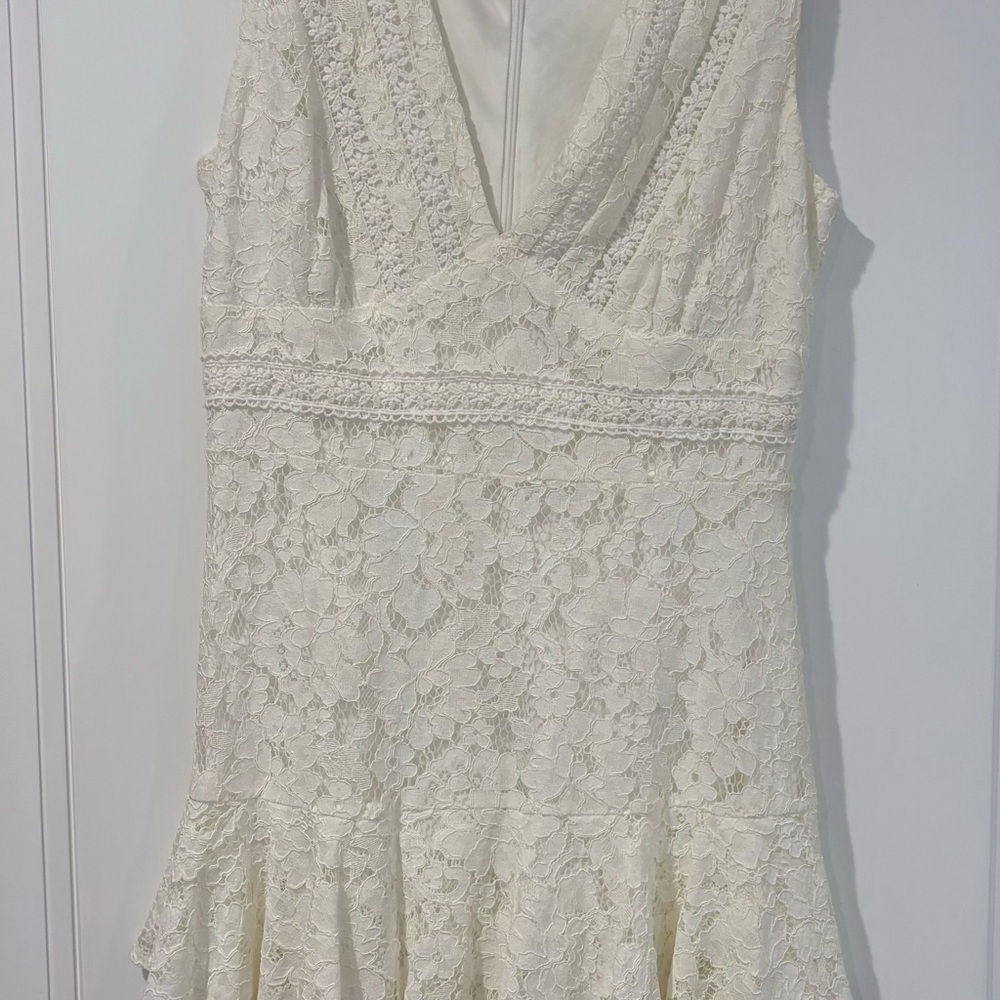 Aqua Elegant Lace Sleeveless Dress